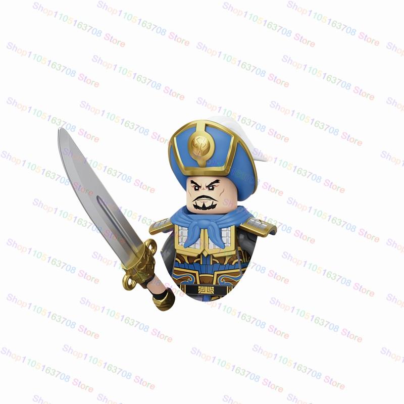 Anime Cartoon Three Kingdoms Cao Cao Sun Quan Liu Bei Characters Building Blocks Accessories Toys Children's Christmas Gift
