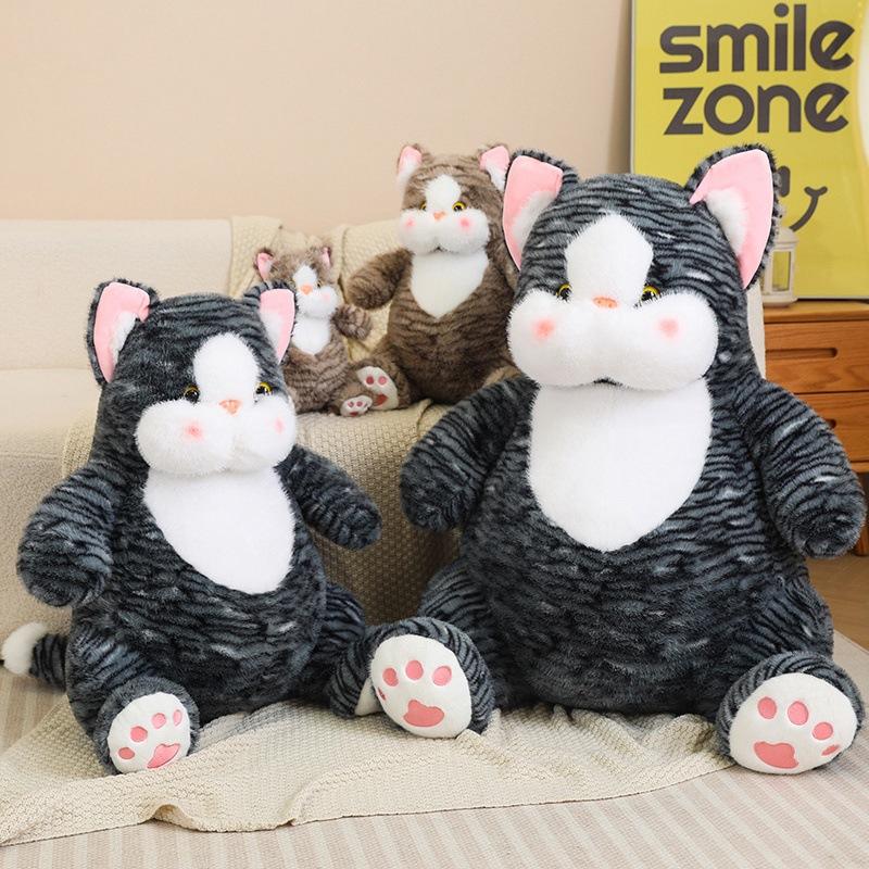 Popo Cat Simulated Cat Doll Doll Little Cat Plush Toys Give Children and Girls Birthday Gifts