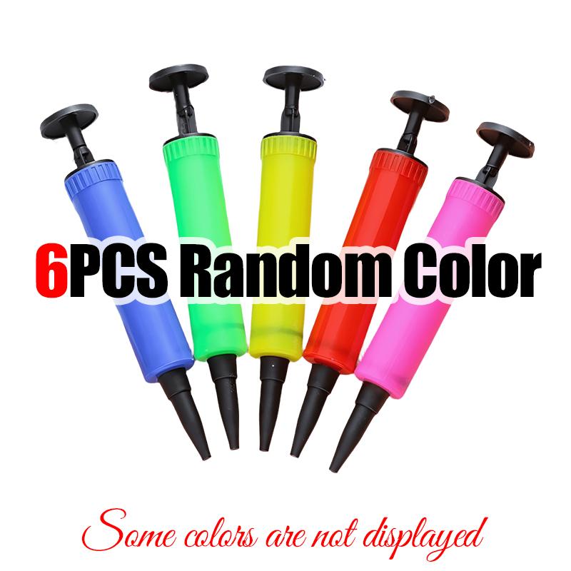3/6PCS Colorful Balloon Pump Handheld Balloon Inflator Suitable for Wedding Birthday Party Decorative Balloon Inflating Tool ZYF