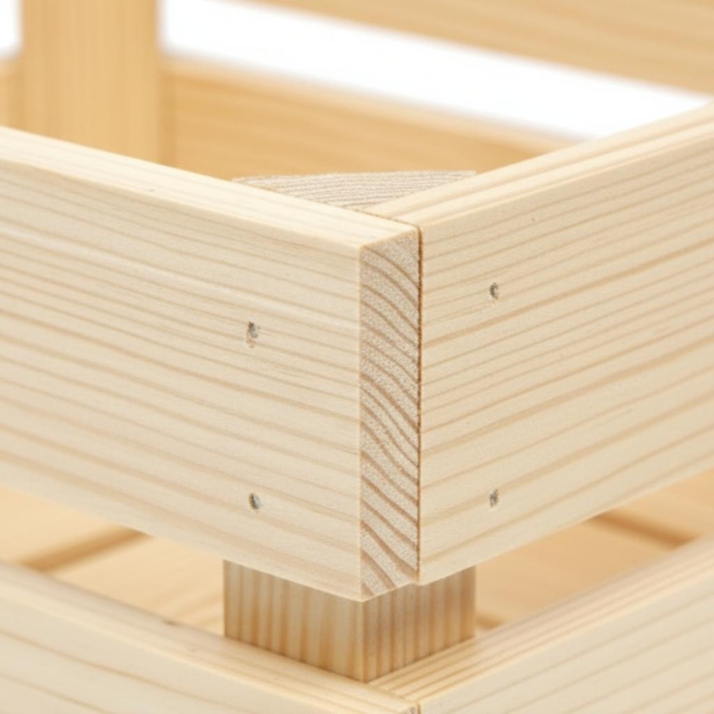 Raw Wooden Box 30x20x12 cm Pine Decorative GoodFreshDecor