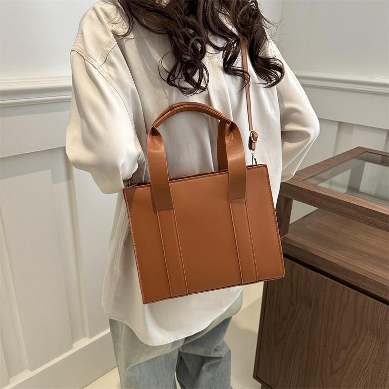 Trendy Large Capacity Crossbody Tote Bag For Women In Black Rose Pink Brown White And Khaki