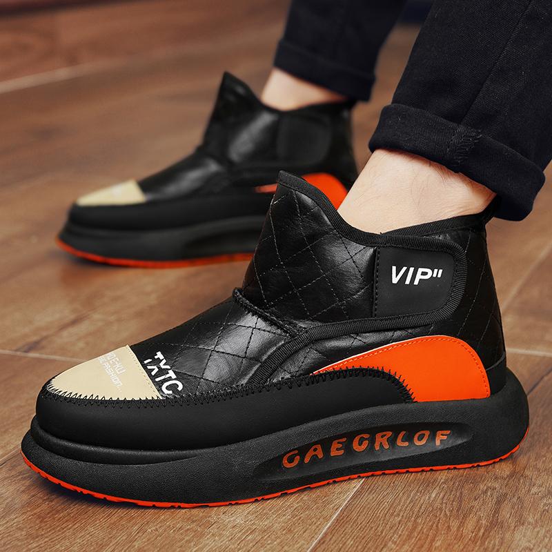 Fashion Hot Style Men's Snow Boots Velvet and Thickening Warm Shoes for Men Comfort Wear-resistant Trendy All-match Mens Winter Shoes