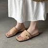 Krazing Pot Mules Fashion Sheep Skin Thick Heels Peep Toe Flip Flop Summer Size 42 Preppy Style Women Sandals
