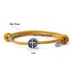 Vintage Mens Bracelet Rope Stainless Steel Viking Cross Braslet Sliding Adjustable 3mm Marine String Braclet Accessories Hombre