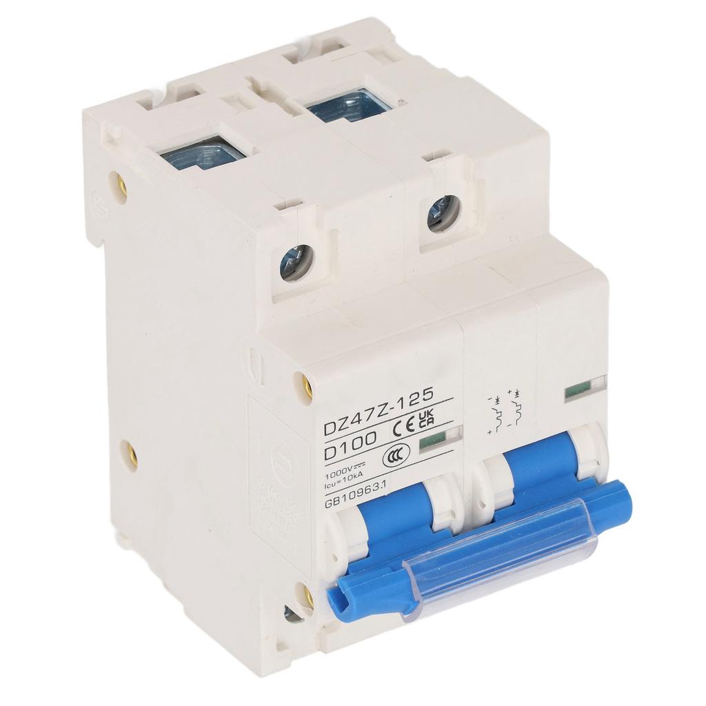 DC Circuit Breaker 2P DZ47Z 125 100A DIN Rail Miniature Circuit Breaker for Solar PV System 1000V
