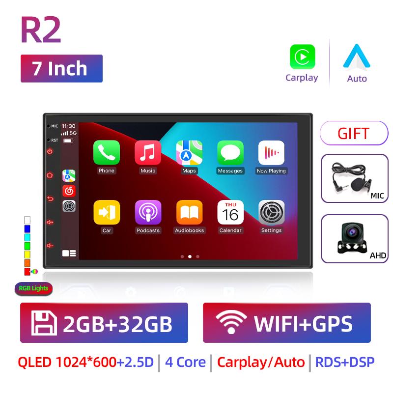 Android 13 2 Din Car Radio carpla Auto 7 9 10 13.1 Inch Universal WIFI GPS Audio Multimedia Player For Nissan Toyota Kia Honda