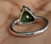 Women Emerald Ring, Statement Ring, 925 Solid Silver, Triangle Shape Gemstone, Green Colour, Boho Handmade Jewelry