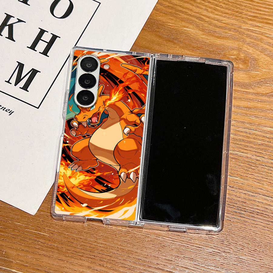 Hot Comic Pokemon Art Transparent Soft Phone Cover Case for Samsung Galaxy ZFold6 ZFold4 Z Fold 7 6 5 4 3 ZFold5 ZFold3 ZFold7