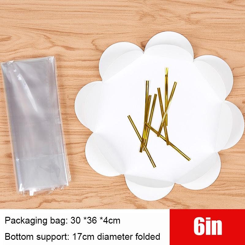 

10Pcs Disposable Transparent Baking Cake Packaging Bags Paper Cup Cake Germ Toast Dim Sum Bread Bag Baking Packaging 6IN