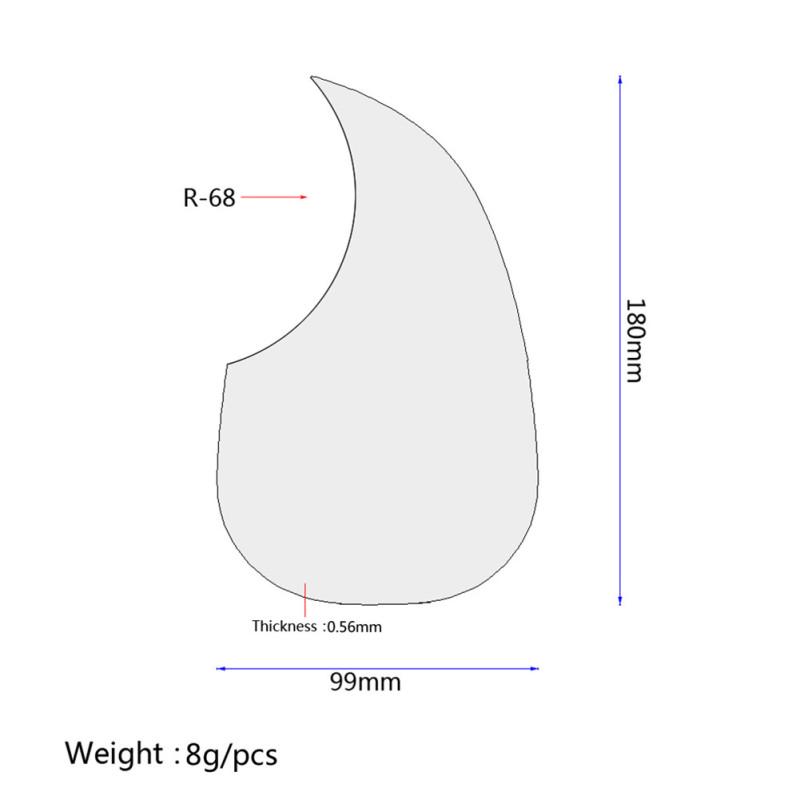 Universelles Folk Akustikgitarren Schlagbrett Komma Schlagbrett Aufkleber mit 2-Kranich-Muster