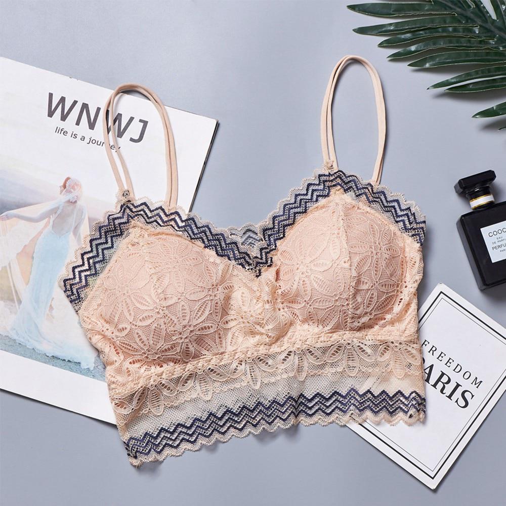 Sexy Lace Bras Girls Hollow Push Up Bralette Bralette Seamless Wireless Thin Underwear Lingerie Soft Bras For Women