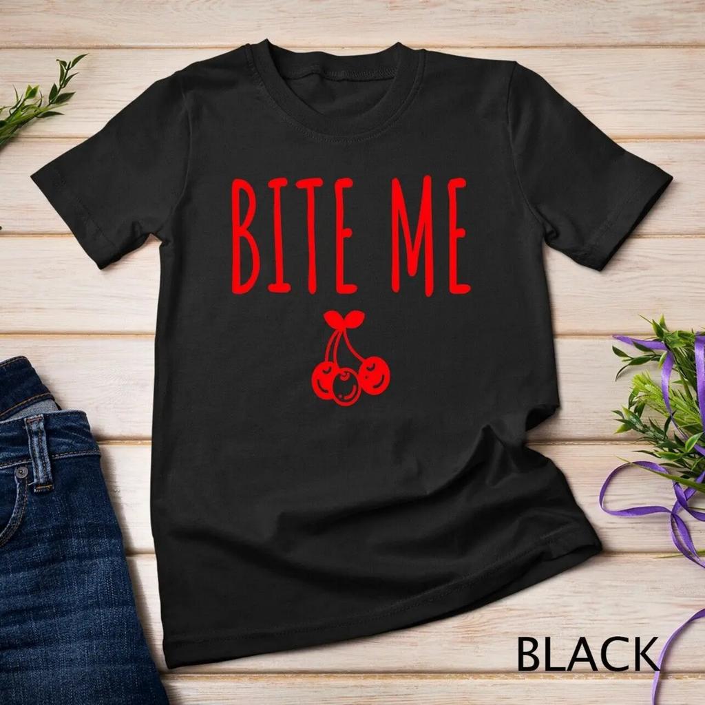 Funny Fruit Bite Me Cherry T Shirt