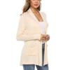 Women's Fashion Loose Casual Pocket Solid Colour Cardigan Jacket Top