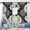 2pcs Fresh Flowers Plants Blackout Curtain Bedroom Privacy Partition Living Room Darkening Heat insulation Window Curtains