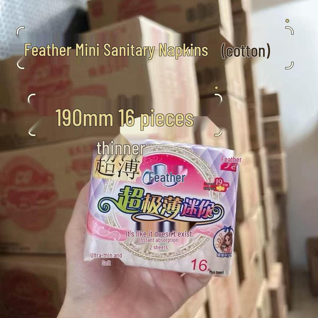 Feather Ultra-dünne Super-Saugfähige Baumwoll-Binden - Weich, Atmungsaktiv, Auslaufsicher, Bequemer Schlafschutz
