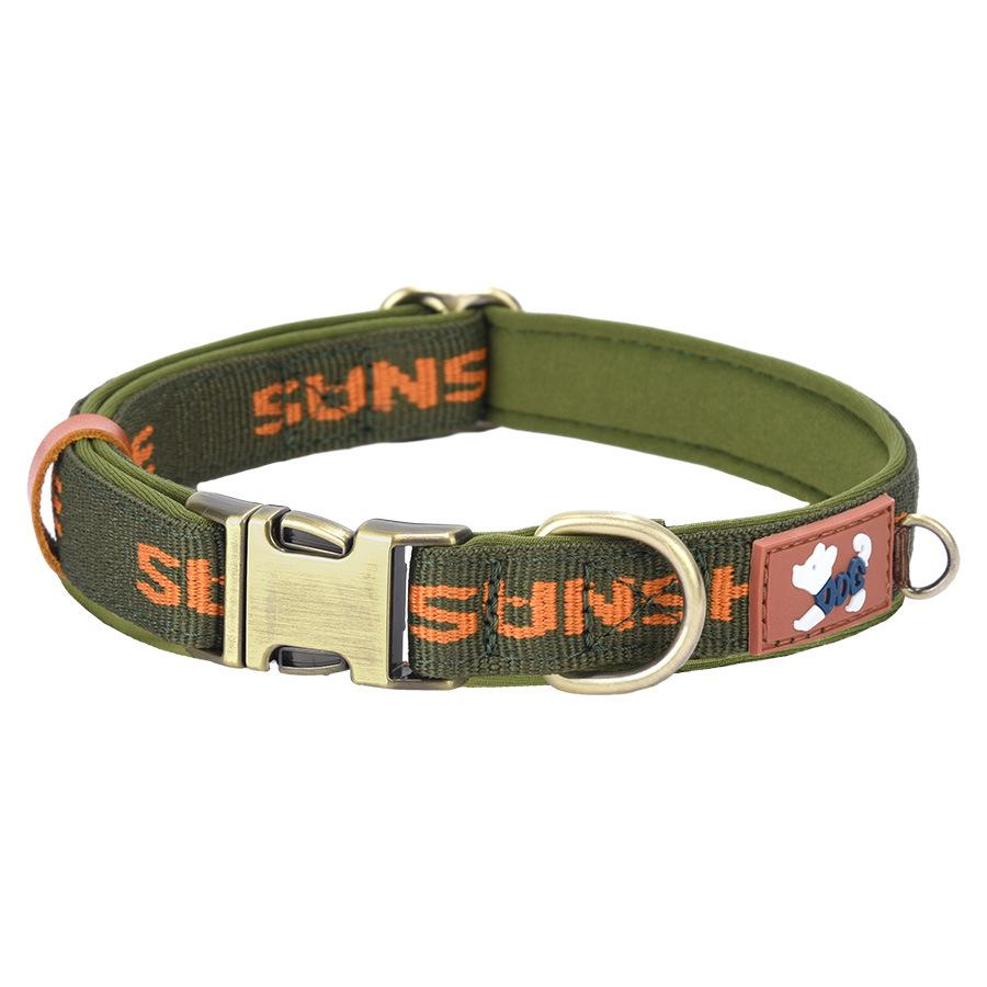 

Полиэстеровая стропа Собачий ошейник Быстросъемная пряжка из сплава Вставка Ошейник для питомца Собачий ошейник Специальный для крупных средних и маленьких собак Matching traction rope: 150cm * 0.8cm