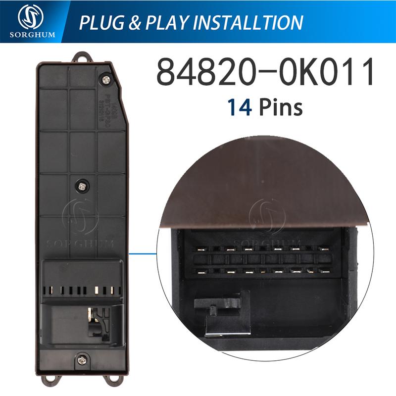 SORGHUM 84820-33170 84820-0K011 Left Right Master Power Window Switch For Toyota Hilux Vigo 2005 Camry Sienna Scion Land Cruiser