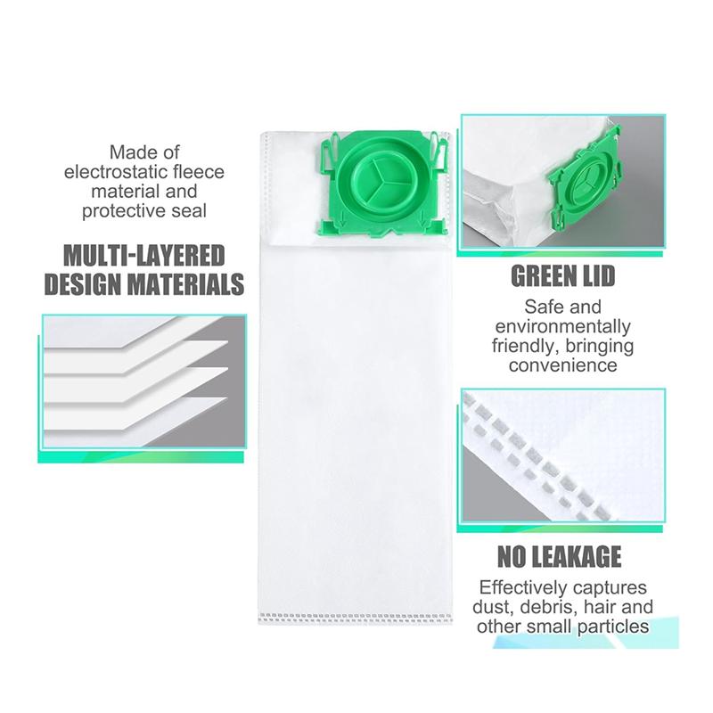 

A65T-12 Pcs Vacuum Cleaner Bags Compatible For Sebo K X/C/370 Sebo X Series Extra Pet XP2 XP3 5093ER Vacuum Filter Bags