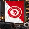 Wandbehang Wandteppich Middlesbrough FC Drucktuch für Wohnzimmer Schlafzimmer Heimdekoration