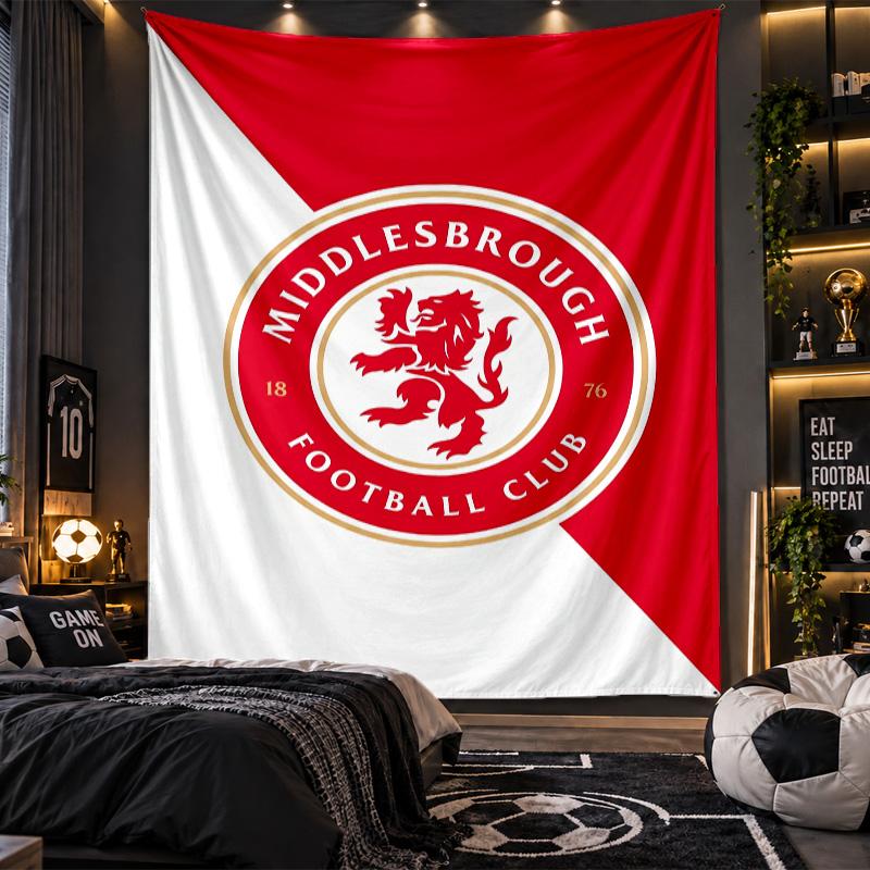 Wandbehang Wandteppich Middlesbrough FC Drucktuch für Wohnzimmer Schlafzimmer Heimdekoration