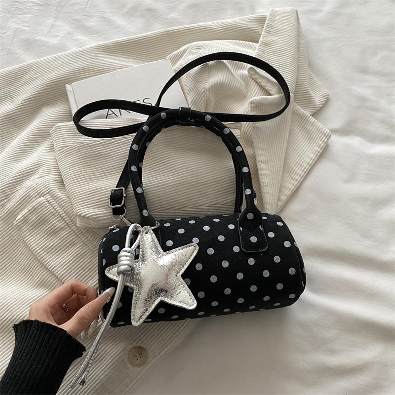 Japanese And Korean Polka Dot Handbags For Women, Cute, Foreign Style, Versatile Pillow Bag, Girly Style, Fashionable Shoulder Crossbody Bag