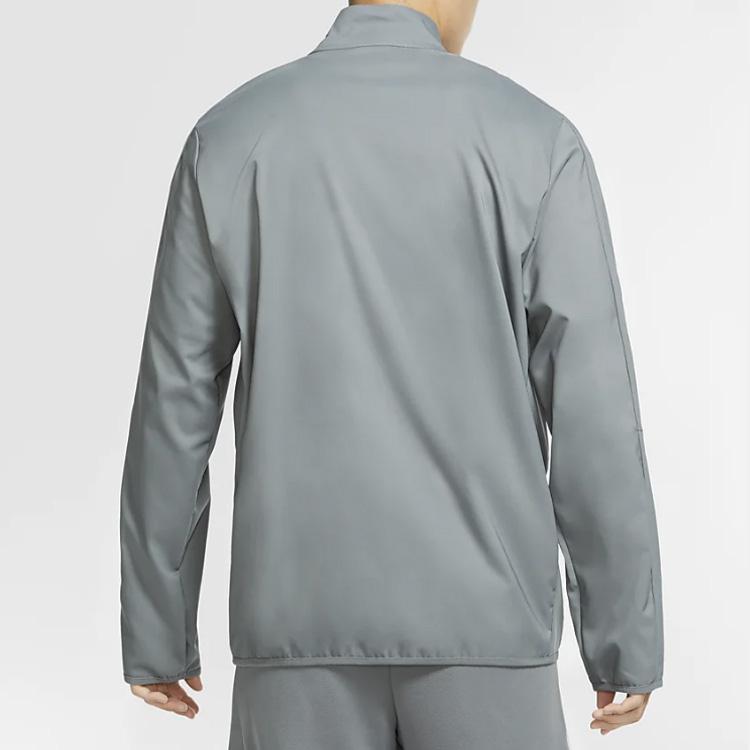 Nike Dri-FIT Team Woven Smoke Grey Black Men's Training Jacket CU4954-084