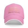 Jesus Is The Way Christian Faith Typography Baseball Caps Hip Hop  Sandwich Hat Unisex Adjustable Sun Cap Outdoor