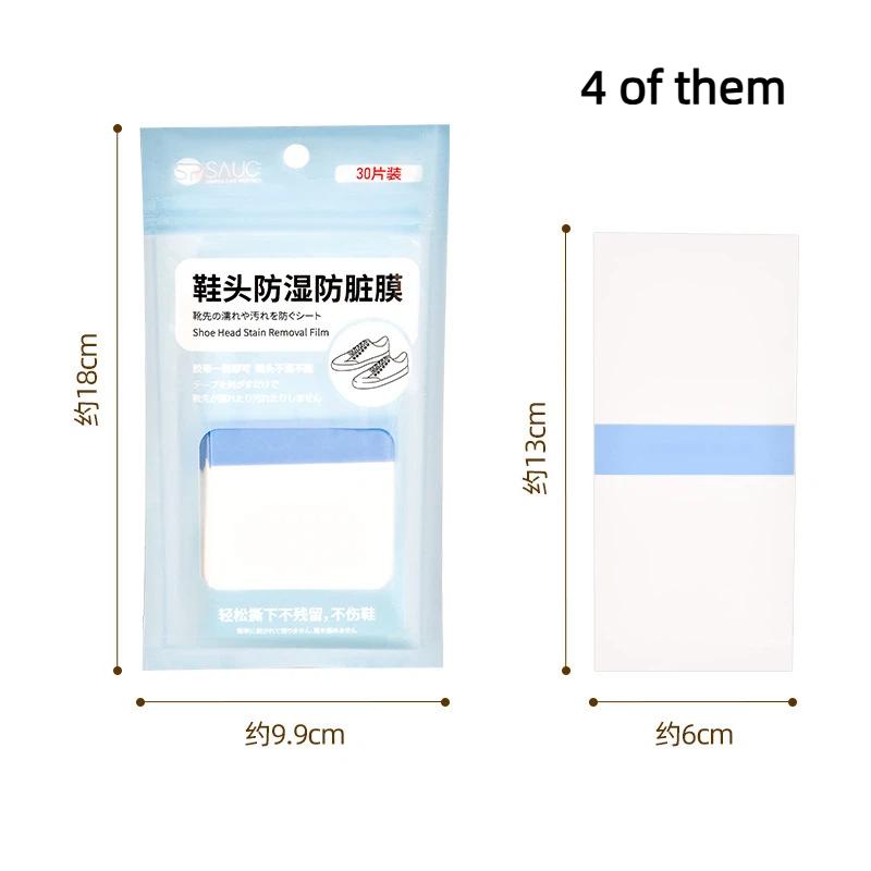 30/60/90/150Pcs Dirt Proof Protective Tape On Rainy Days Invisible Shoe Toe Covers PU Film Toe Waterproof Sticker For Men Women