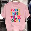 Start The Day With A Smile Print Cotton TShirts Unisexs Summer ONeck Short Sleeve T Shirt Oversized Soft Tops Basic Male Clothes