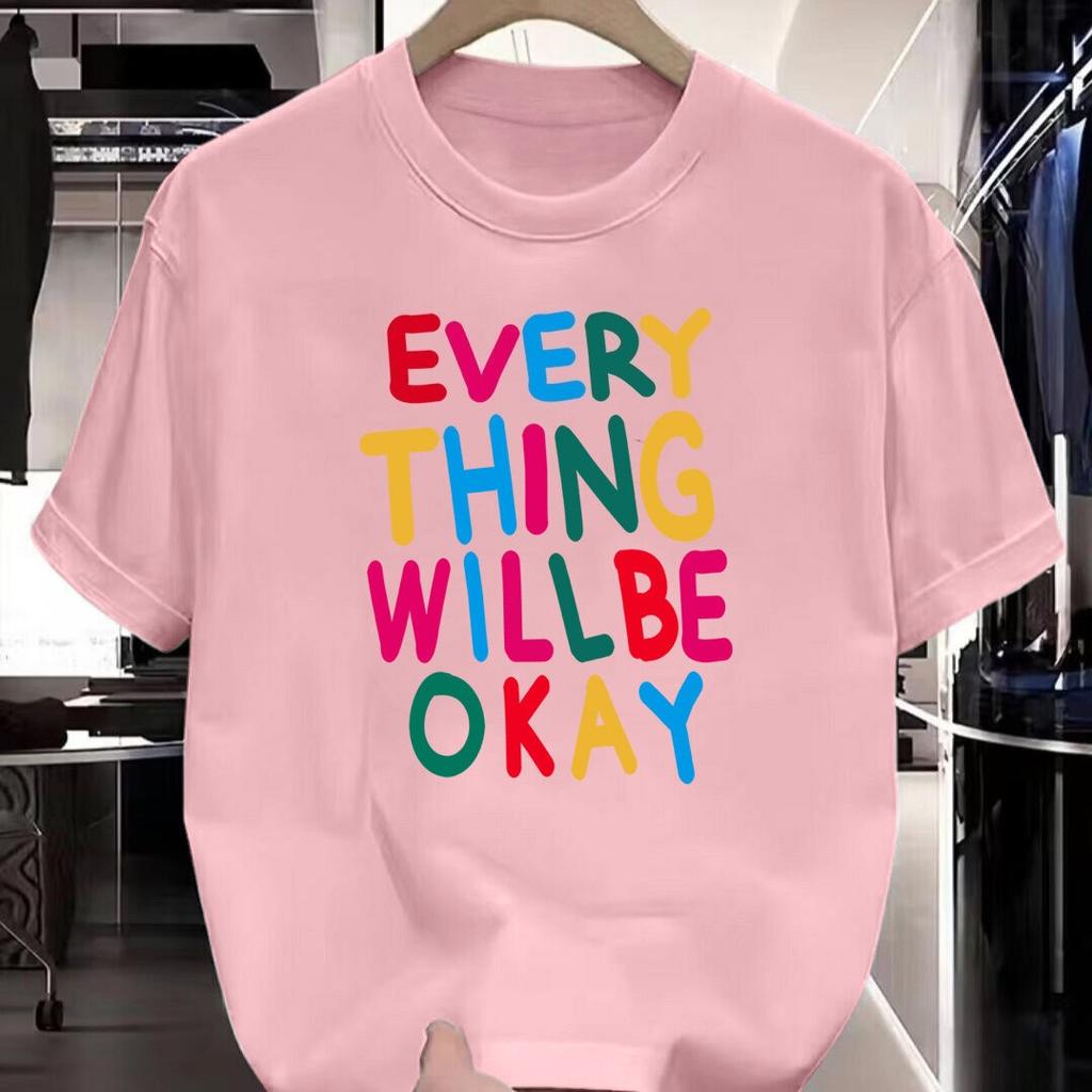 Start The Day With A Smile Print Cotton TShirts Unisexs Summer ONeck Short Sleeve T Shirt Oversized Soft Tops Basic Male Clothes