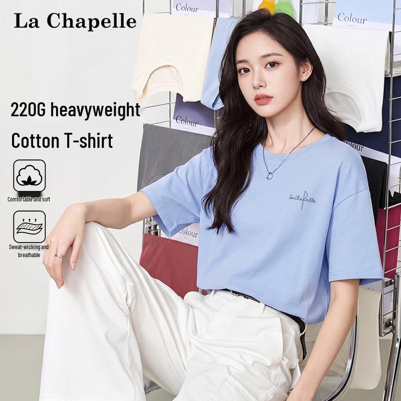 La Chapelle Women s 2026 Summer Heavyweight Cotton T-Shirt S