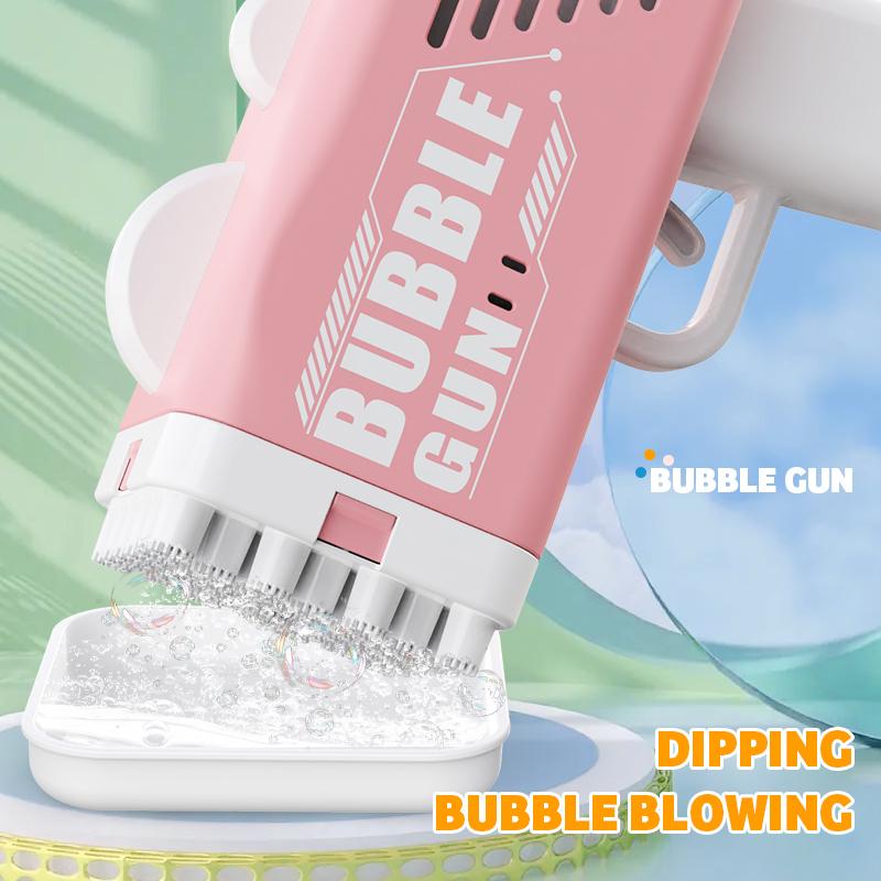 Handheld Electric Dinosaur Bubble Gun Children's Toy Lighting Outdoor Bubble Toy Wedding Prop Without Battery Bubble Water