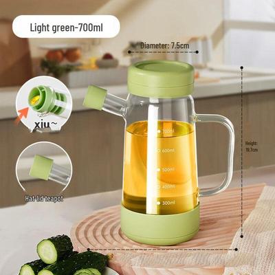 Zhishi High Borosilicate Glass Oil Dispenser Set with Handle