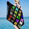 Colorful Sprun-ki Robot Party Beach Towel, Super Soft Microfiber, Gift for Her/Him, Birthday, for Pool, Beach, Travel, Home Decor Fan Gifts