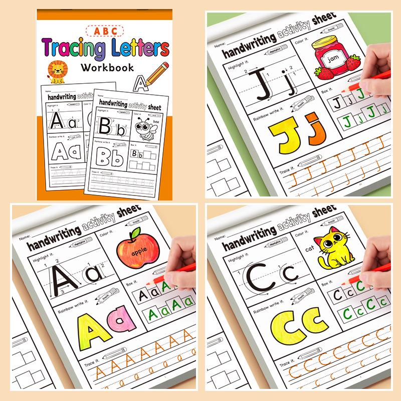 English Alphabet Tracing and Coloring Book for Ages 3-6: Uppercase & Lowercase Letters Practice for Grip Control and Recognition