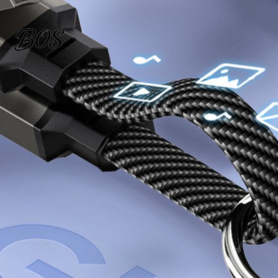 USB-A To USB-C Charger 65W 4 in 1 Keychain Cable, Fast Charging Data Cable LED Display with Display, 8-Pin/Type-C/USB-A/USB-C, Portable Keyring