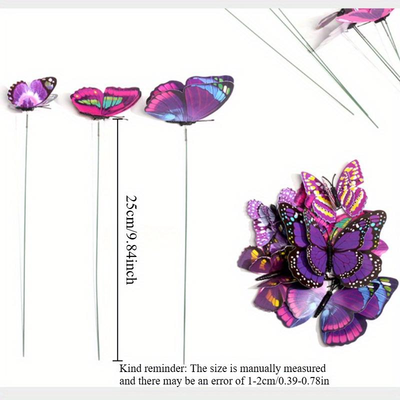 10 Stück 3D-Schmetterlings-Dekorations-Gartenspieße - Elegante & Realistische Dekorations-Auslage - Perfekt für Hochzeiten, Partys und DIY-Bastelarbeiten