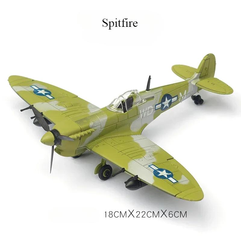 1/48 Seconde Guerre mondiale Américain Corsair Mustang Britannique Spitfire Hurricane Chasseur Allemand BF109 Kit Modèle d'Avion en Plastique à Assembler Jouet
