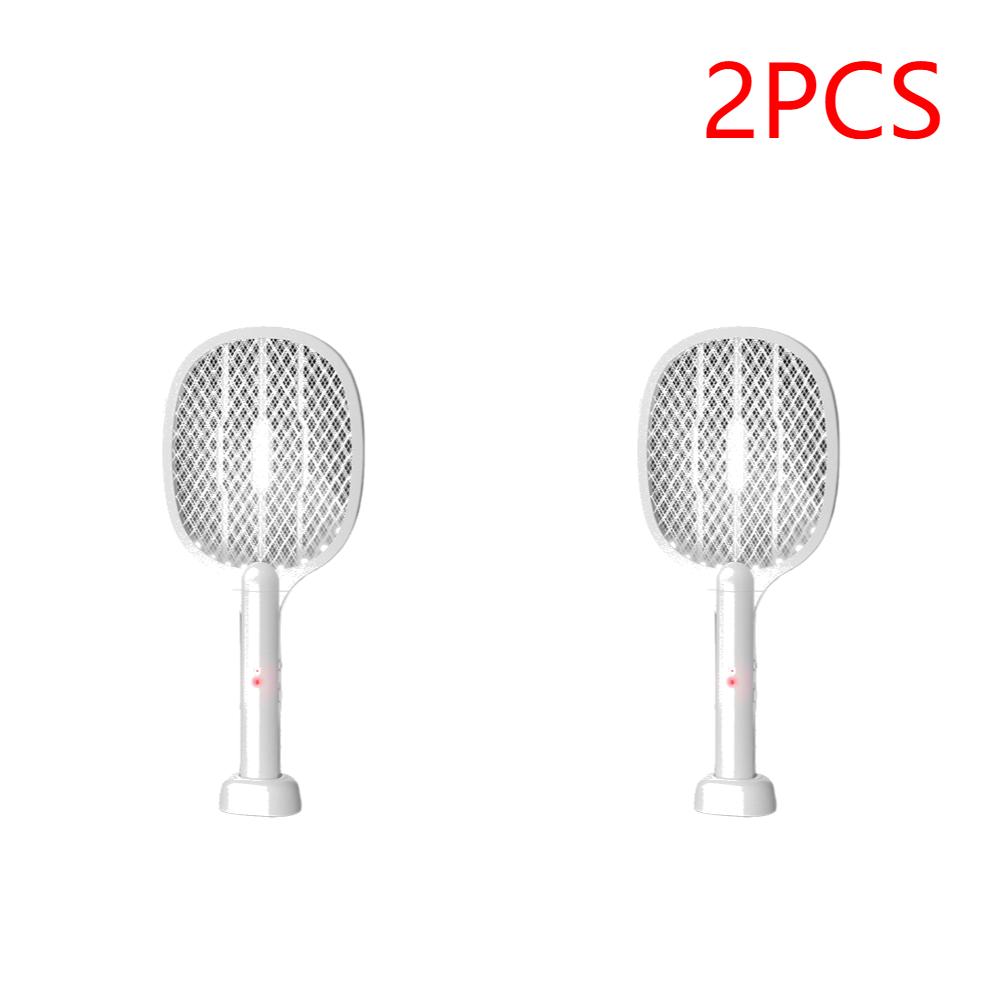 1/2PCS 2 In 1 Electric Mosquito Swatter Mosquito Killer Lamp 3000V Fly Swatter Repellent Lamp  Zapper  Insects Racket for Home B