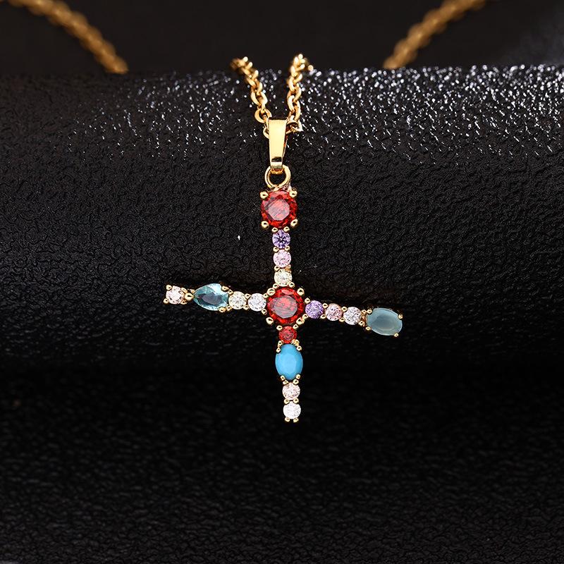 

Женское ожерелье с буквой: 26 Медных Букв с Цветным Цирконом, Кристаллическим Агатом и Цепочкой из Нержавеющей Стали