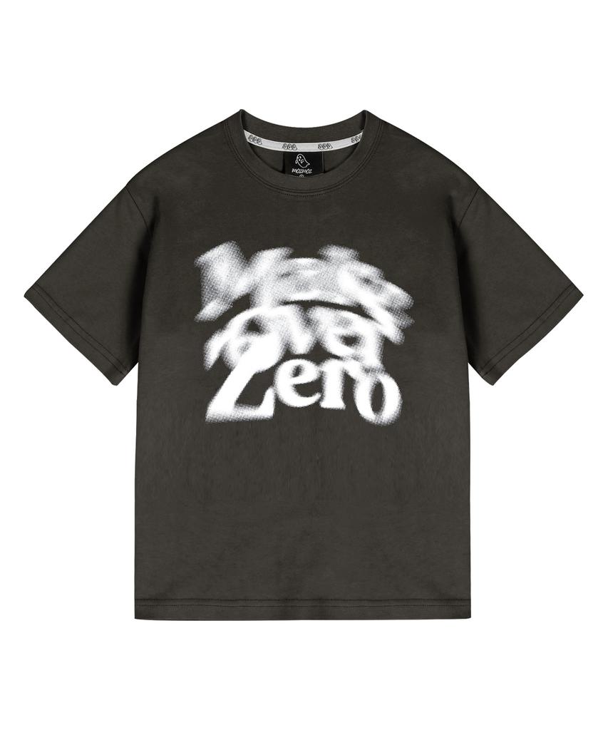 MOZMOZ Blur Square Regular Fit Short Sleeve T-Shirt Charcoal