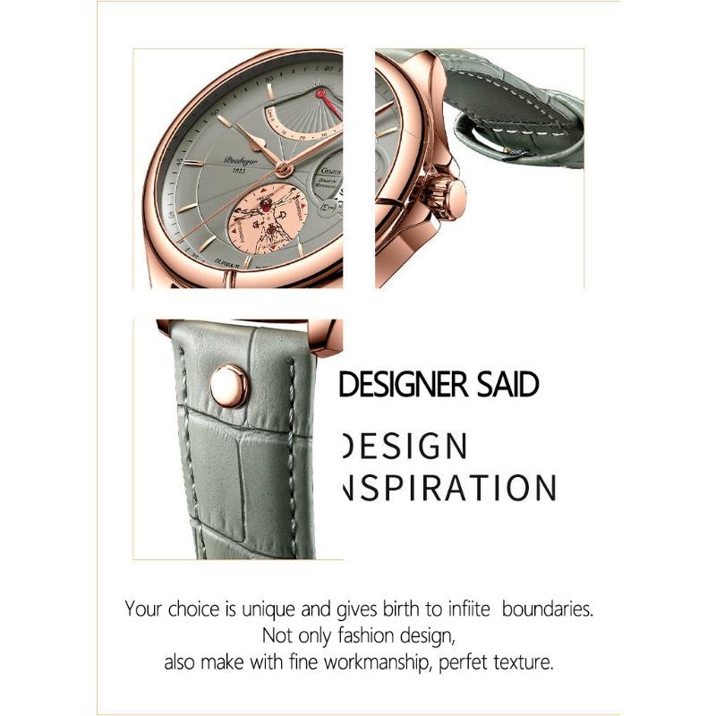 POEDAGAR Men Watch Fashion Top Luxury Sport Wristwatch Waterproof Luminous Leather Date Quartz Man Watches + Box