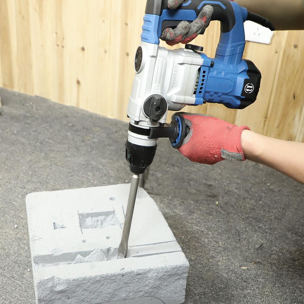 8 Amp 1000W SDS-Plus borrhammare med vibrationskontroll och säkerhetskoppling, tungt bruk