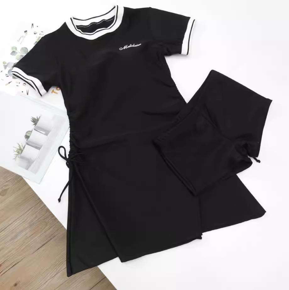 Korean 2025 Sporty Slimming Super Fairy Women s Two-piece Conservative Skirted Swimsuit Medium