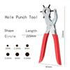 Leather Hole Punch Tool For Watch Bands Straps Wristbelts Handbag Crafts Heavy Duty 6 Size Revolving Multi-Function Hole Puncher