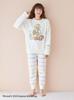 Gelato Pique Sesame Street Motif JQD Pullover Long Pants Set White & (PWNT245058) Women's