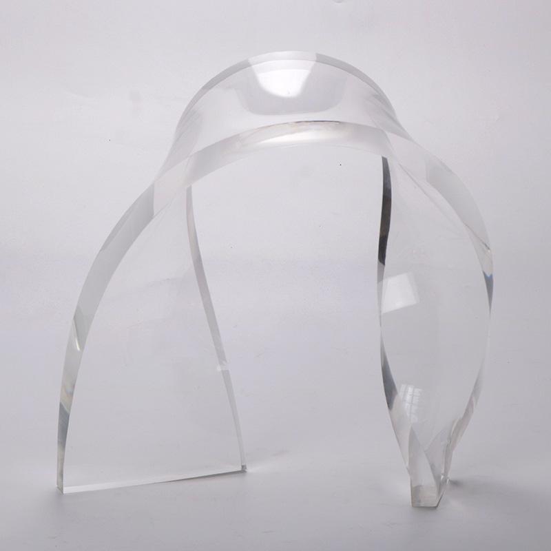 CNordisches Leichter Luxus Glas Gebogene Bogen Ornamente Modellraum Hotel B&B Bücherregal Eingangshalle Designer Weiche Dekorationen