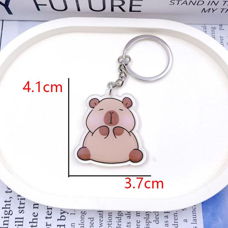 Kapibala Keychain Acrylic Creative Cute Capybara Creative Small Gift Bag Accessories Can Be Wholesale Fashion Toys Anime Cartoon