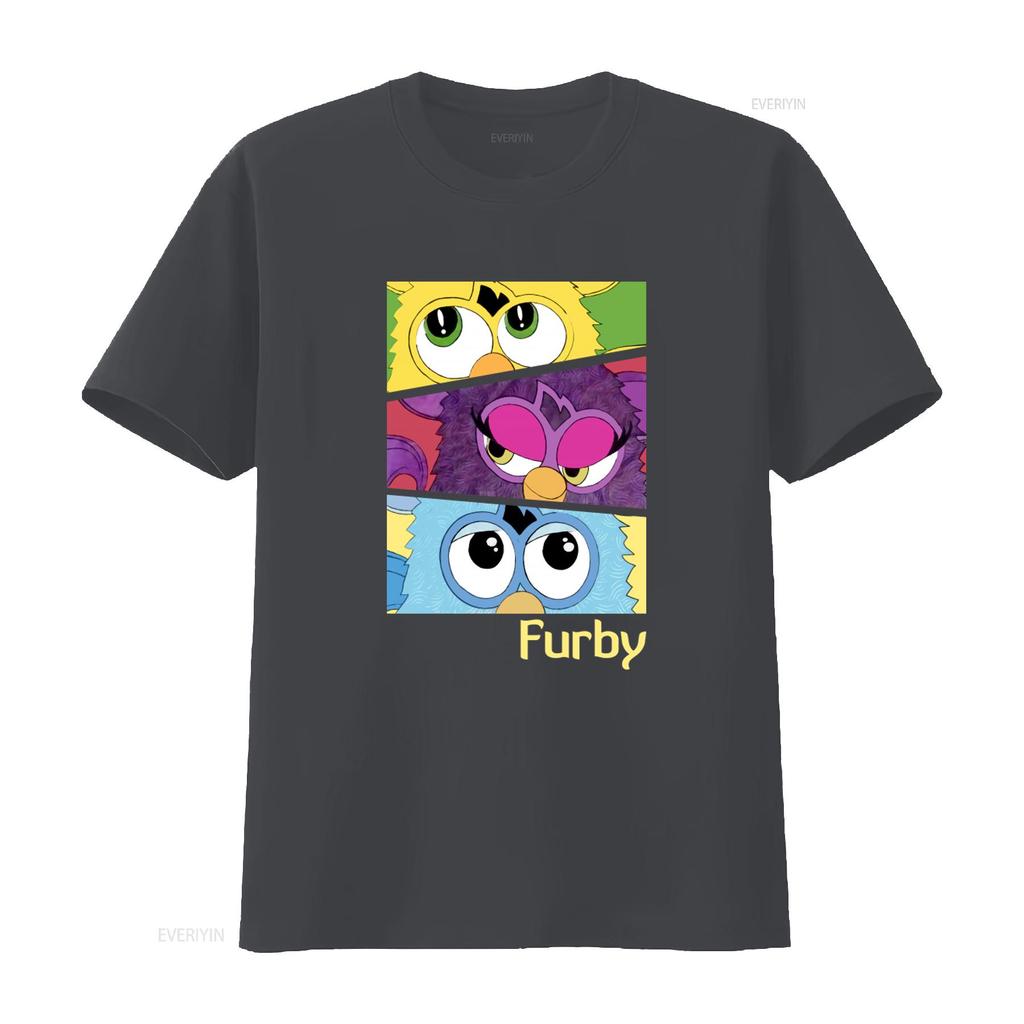 Furby Cartoon Print T Shirt For Fashion Summer Tops Vintage Stylish Versatile Breathable Streetwear Homme