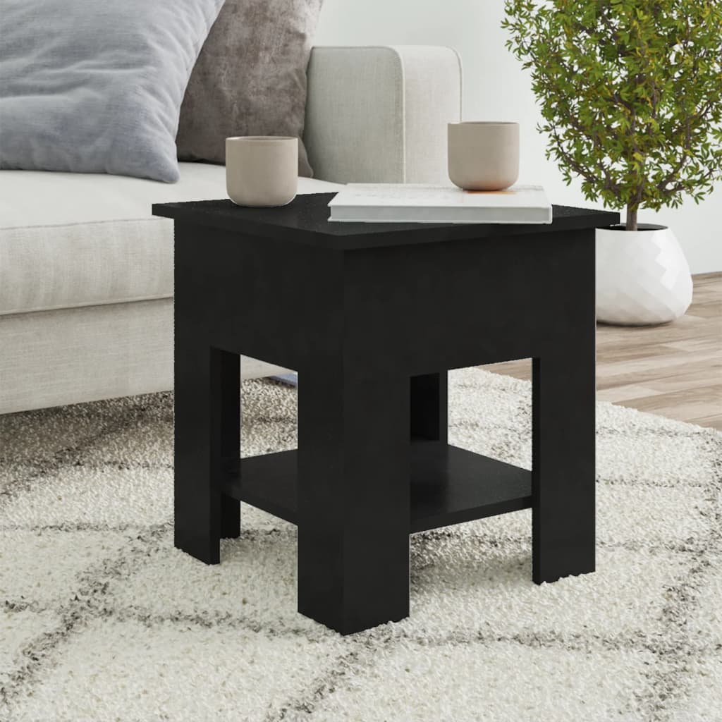  Coffee Table, Black, 40x40x42 Cm, Wood-based Material
